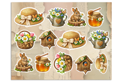 Spring. Vintage. Print &amp; Cut Stickers PNG Product Image 2