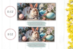 Floral Mug Wrap Design, Easter Animals Mug Sublimation Product Image 2
