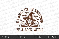 In A World Full of Bookw Urms Svg | Halloween Svg | Cricut Product Image 1