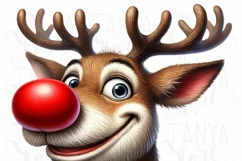 Funny Reindeer Christmas PNG | Cute Deer Sublimation Design Product Image 3
