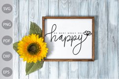 Do What Makes You Happy SVG - Boho Girl SVG Design Product Image 3