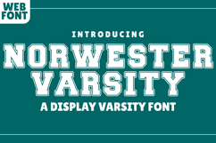 Norwester Varsity Bold Athletic Block Font Product Image 1