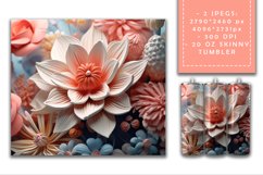 3d Flower Sublimation Tumbler | 3d Tumbler Wrap Product Image 2
