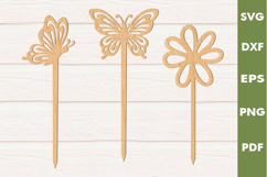 Plant Stakes Decoration |Garden Topper Laser cut SVG, Cricut Product Image 2