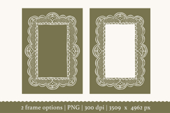 Hand-drawn Lace Frame PNG | Wedding Frame Product Image 2
