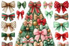 Colorful Coquette Christmas Tree PNG, Winter Sublimation Product Image 3