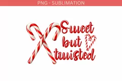 Sweet But Twisted, Christmas Candy Cane PNG Instant Download Product Image 1