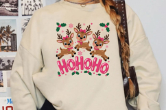 Cute Reindeer Ho Ho Ho Christmas Sublimation, Christmas Png Product Image 2