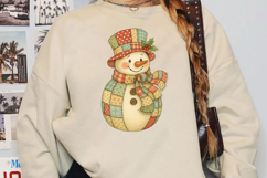 Rustic Christmas Snowman Sublimation, Christmas Png Product Image 2