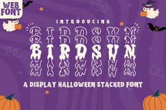 Birdsun Halloween Stacked - Spooky &amp; Playful Display Font Product Image 1