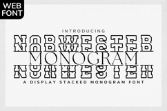 Norwester Stacked Monogram - Bold Varsity Block Font Product Image 1