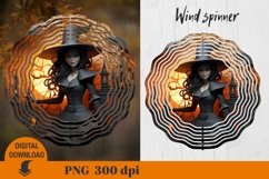 Halloween 3d wind spinner, witch 3d sublimation Product Image 1