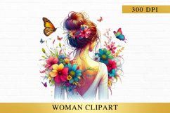 fashion butterfly woman clipart, butterfly woman Product Image 1