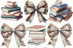 Books and Bows PNG, Coquette Bookish Aesthetic for Bookworm Product Image 2