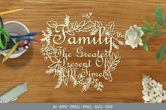 Family, The Greatest Present of All Time Papercut Product Image 1