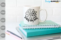 Crazy Dog Lady Flower SVG Design / Dog Mom SVG Cut Files Product Image 3
