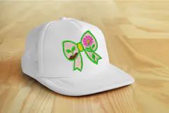 Floral Garden Bow Machine Embroidery Product Image 2