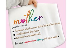 Mother's Day PNG, She is Mom PNG, Faux Yarn Mama PNG, Mother Product Image 3