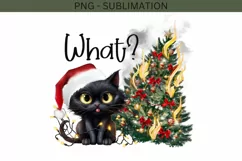 What Cat Christmas Tree, Christmas Animal PNG for Cat Lovers Product Image 1