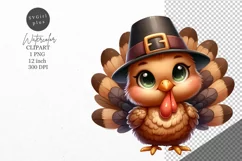 Autumn clipart, Turkey clipart, Thanksgiving clipart Product Image 1