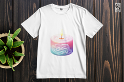 Pastel Candle Clipart Sublimation PNG Product Image 2