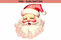 Funny Santa Claus Face PNG for Holiday Product Image 2