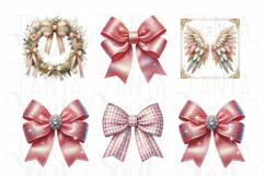 Coquette Christmas Bow PNG | Pink and Preppy Christmas Product Image 4