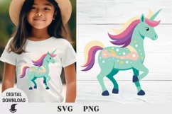 Unicorn svg, Baby Unicorn svg, floral svg, Summer Product Image 1