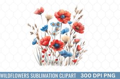 Wildflowers Sublimation Clipart Product Image 1