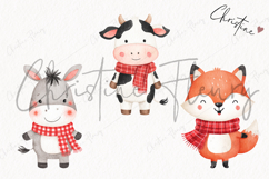 Cute Fall Animals With Scarf | Fall PNG Product Image 3