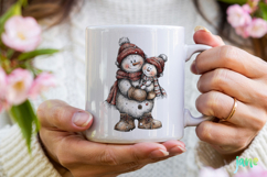 Whimsical Christmas Snowmans Clipart Product Image 4
