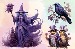 Purple Witch Sublimation Clipart Bundle Product Image 3