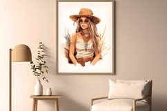 Digital set of 4 boho watercolor beautiful woman PNG Product Image 2