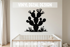 Desert cactus vinyl decal SVG design for nursery wall decor Product Image 1