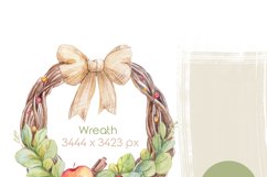 Watercolor Autumn Floral Wreath Product Image 2