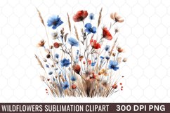 Wildflowers Sublimation Clipart Product Image 1