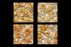 3D Golden Rose Digital paper Pattern Product Image 2