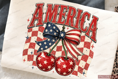 Cherry America Coquette Sublimation Design, Cherry America Product Image 1