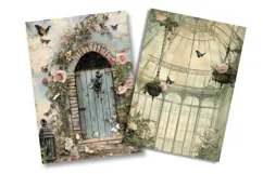 Enchanted Garden Door Junk Journal Pages Product Image 2