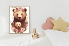 Floral Animals Mom and Baby Wall Art Clipart Product Image 4