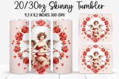 Valentine&#039;s Day Skinny Tumbler - Sublimation Tumbler Design Product Image 1