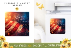 4th of July Magnet Print, American Flag Magnet Design Product Image 1