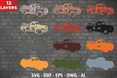 3D Autumn Truck SVG, Layered Autumn Truck SVG Cut File Product Image 2