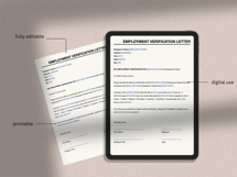 Employment Verification letter| salary and employment| HR Product Image 2
