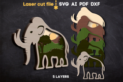 Mammoth SVG laser cut file for Glowforge Product Image 2