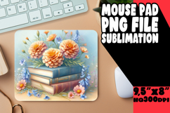 Cheerful Mouse Pad PNG Style, Books Product Image 1