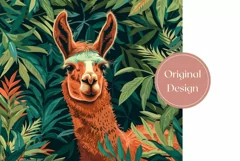 Tropical Tumbler Wrap Design, Lama Tumbler Sublimation Product Image 2