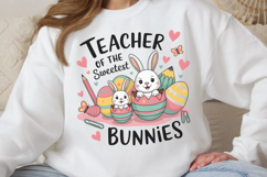 Teacher of the sweetest bunnies PNG, Easter Design Sublimati Product Image 2