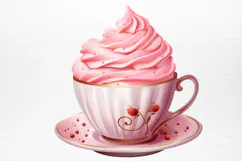 Christmas Hot Cocoa Watercolor Clipart PNG Product Image 2