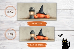 Watercolor Halloween Mug PNG, Halloween Pumpkins Mug Design Product Image 2